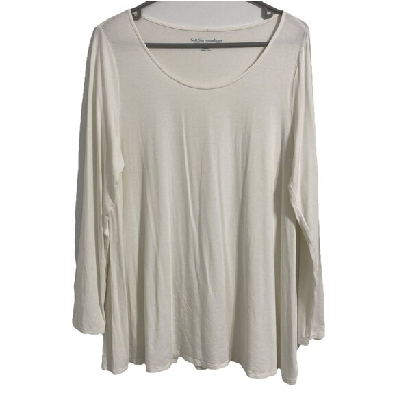 Soft Surroundings Tops - Soft Surroundings Shirt Women's M 8 10 Off White Ivory Long Sleeve Tunic T-shirt
